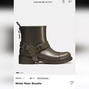 COACH Olive Green Women's Ankle/Rain Boots